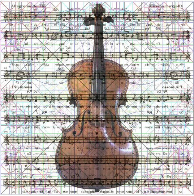 Matrice Note + Violino Stradivari + Spartito Inno spec. fig. 3
