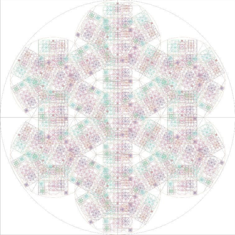 Matrice - versione cerchio delle nove quadrature del cerchio