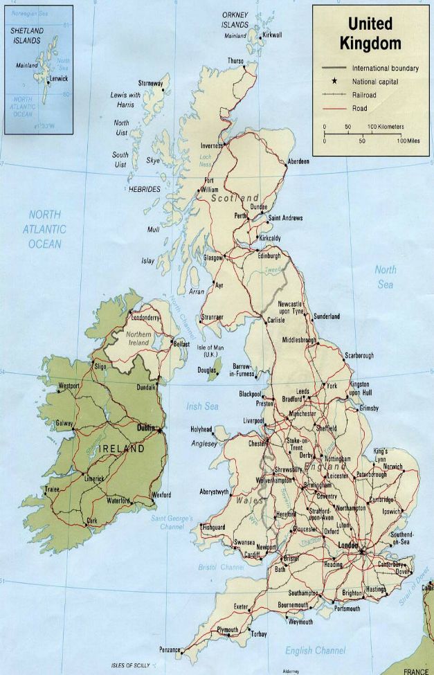 Mappa Gran Bretagna