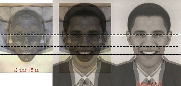 Barack Obama-Tutankhamon immagine sovrapposta